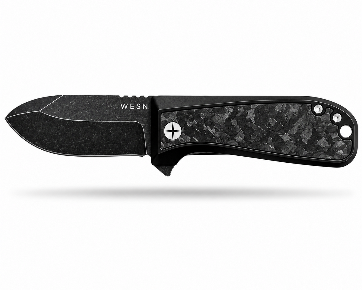 2.8" CPM S35VN, PVD & Titanium - WESN X C+C : THE ALLMAN Knife ( NEW! )